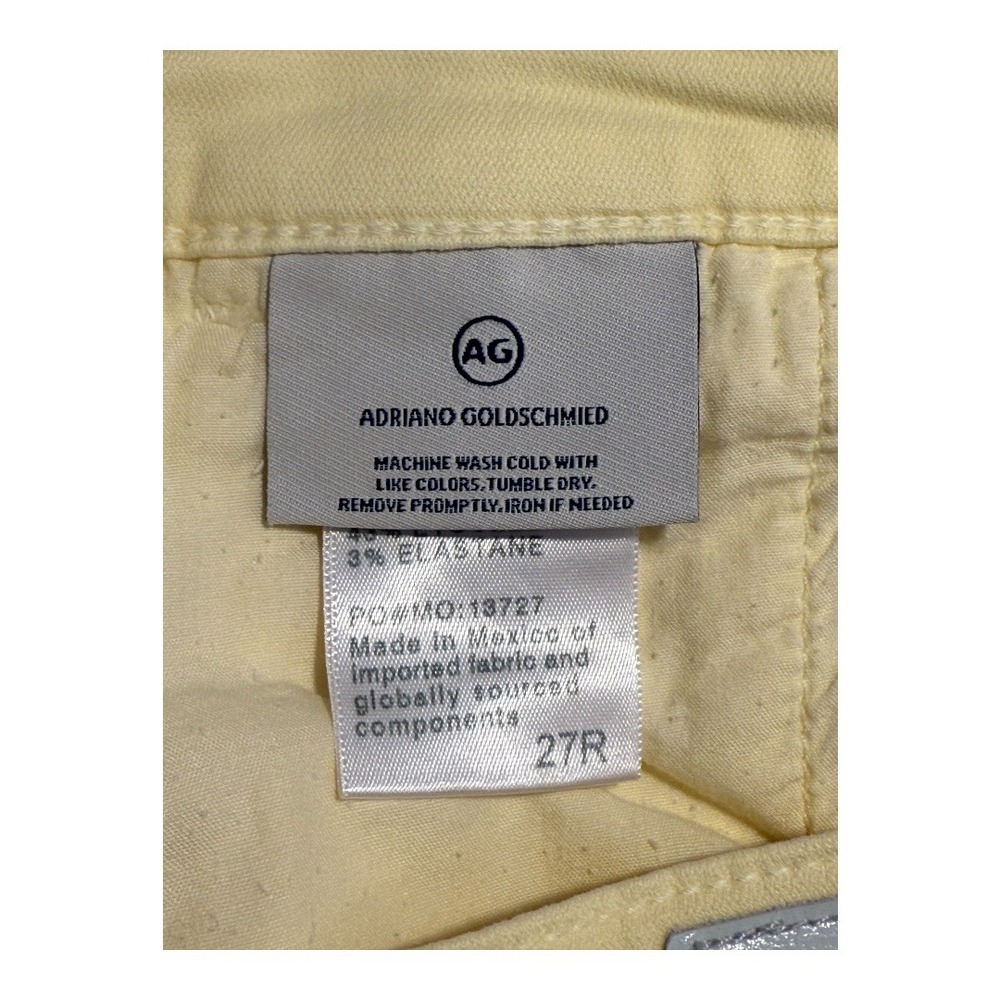 AG Adriano Goldschmied The Caden Yellow Chinos Pants Women's Size 27R 4 NWT - Picture 7 of 8